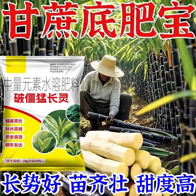 甘蔗叶面肥甘蔗拉长拉直苏增粗增甜剂增糖生根壮苗抗倒伏增产肥料
