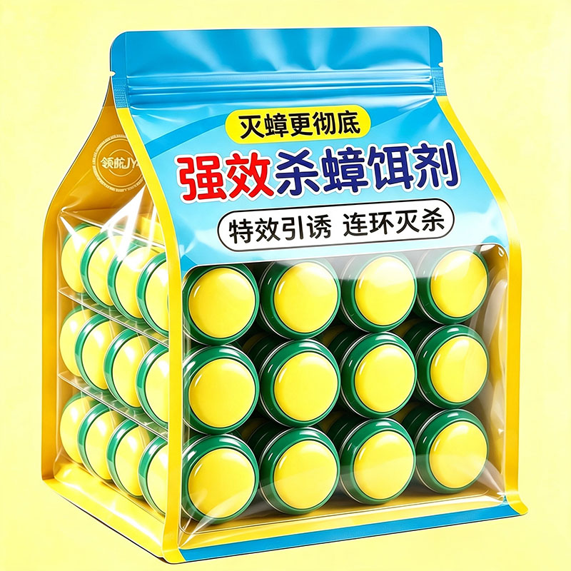 40粒杀蟑胶饵便贴家用灭蟑螂药出租屋厨房卫生间强效灭小强饵剂