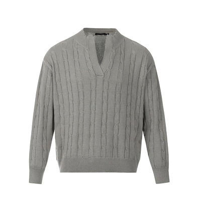 DECEYE澳洲简约复古麻花纹套头毛衣男女简约高级感cleanfit针织衫