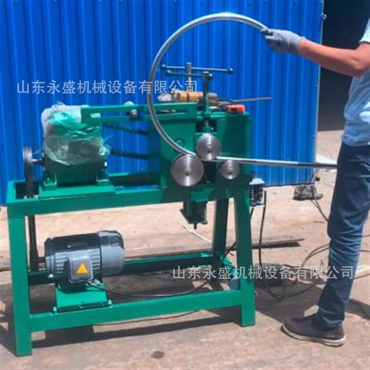 不锈钢钢管弯曲打圈弯弧机电动盘圆机大棚支架360度滚圆盘圆机