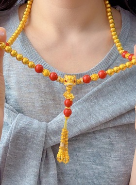 金包银醒狮镶钻串珠DIY司风同款