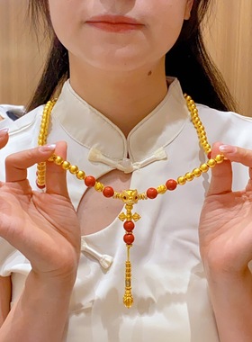 爆款黄金包银醒狮项串可DIY镶钻