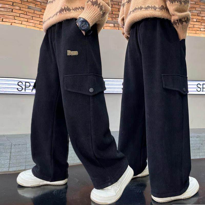 儿童灯芯绒裤子男童工装裤