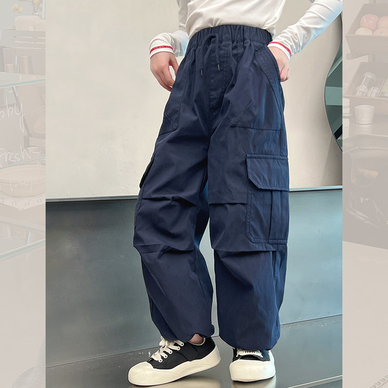 女童洋气工装裤儿童宽松休闲裤大童装长裤小女孩裤子2026春秋新款