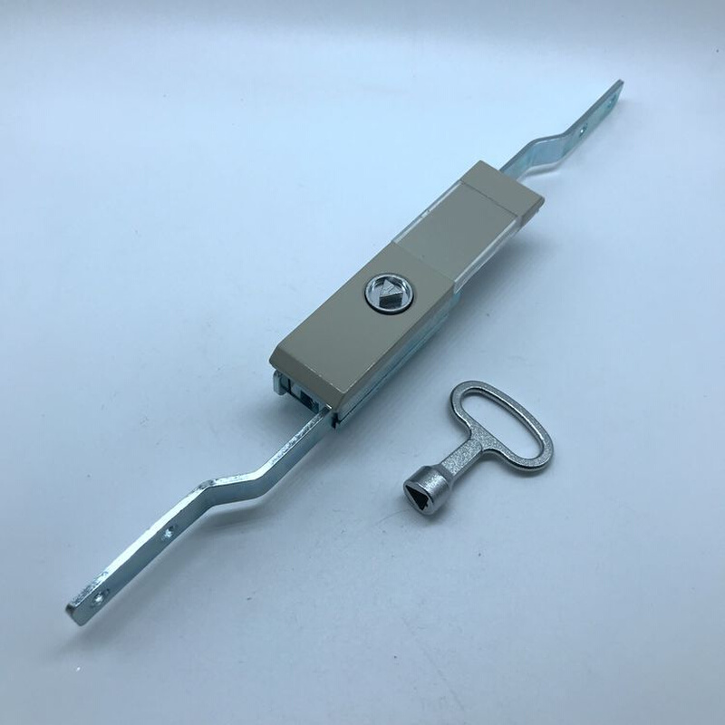 MS821米黄三角锁芯连杆锁，电柜门锁，配电箱门锁，机箱机柜锁