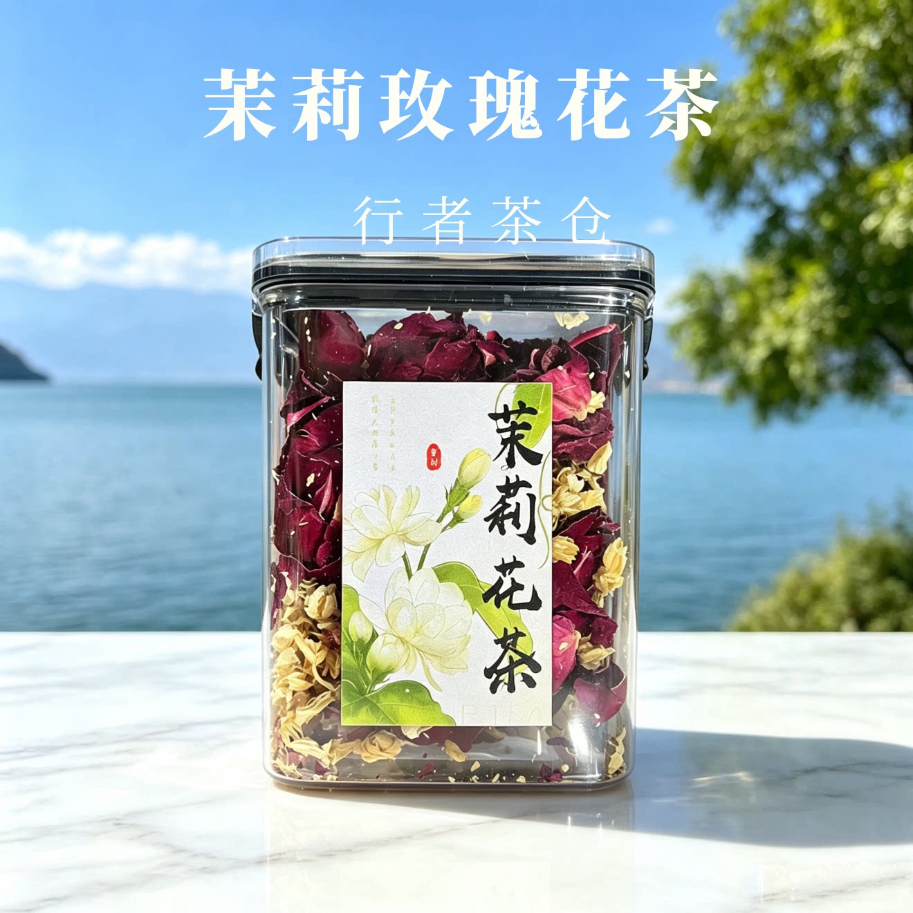 云南花茶冻干墨红玫瑰茉莉罐装茉莉花茶大理无硫特价泡水办公室
