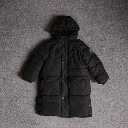 俄单F家极寒男童冬季中长款防风防水羽绒棉服中大童加厚保暖外套