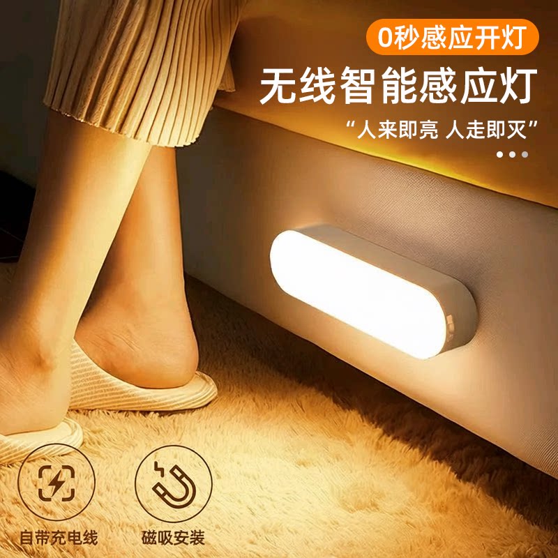 智能感应磁吸充电超薄小夜灯