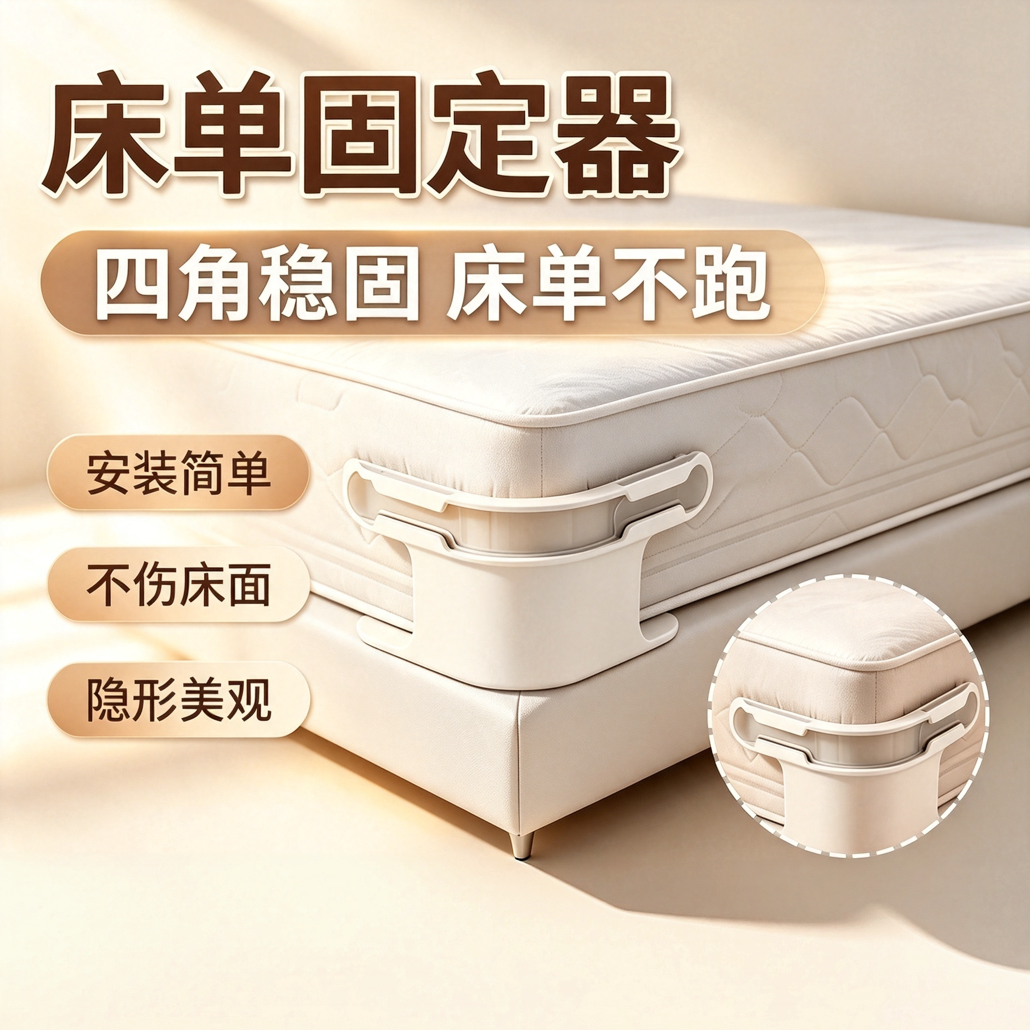床单床笠隐形防滑四角固定器