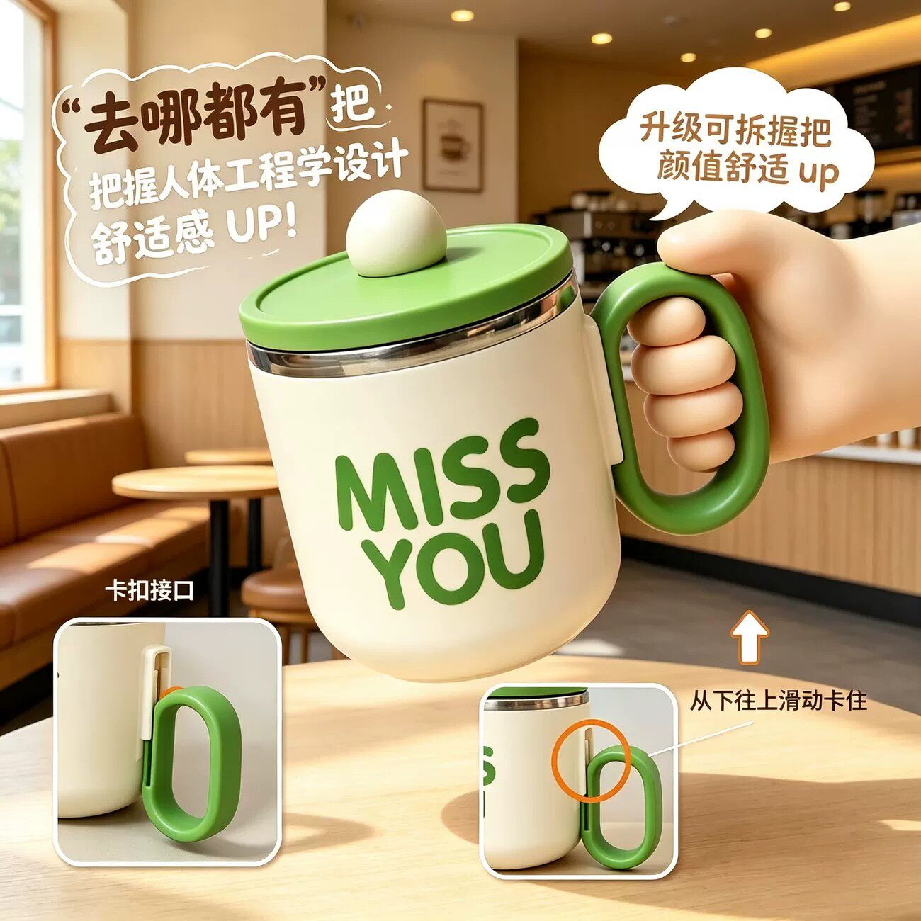 304不锈钢高颜值随手杯