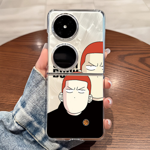 适用华为pocket2手机壳p50pockets透明折叠防摔女生novaflip可爱士vivo xflip硬式外壳OPPO Find N3 Flip n2