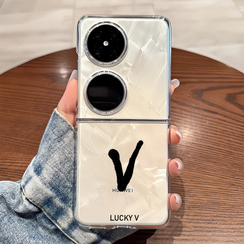 适用华为pocket2手机壳p50pockets透明折叠防摔女生novaflip可爱士vivo xflip硬式外壳OPPO Find N3 Flip n2