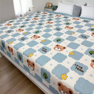 四季通用床盖双面两用防滑网红炕单盖毯农村大炕盖榻榻米夹棉床单