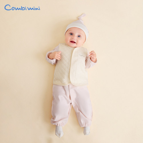康贝Combi mini2026秋冬新款婴幼童针织空气层保暖背心