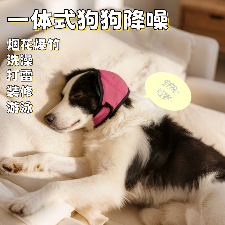 狗狗降噪防水护耳头套游泳吹风图片
