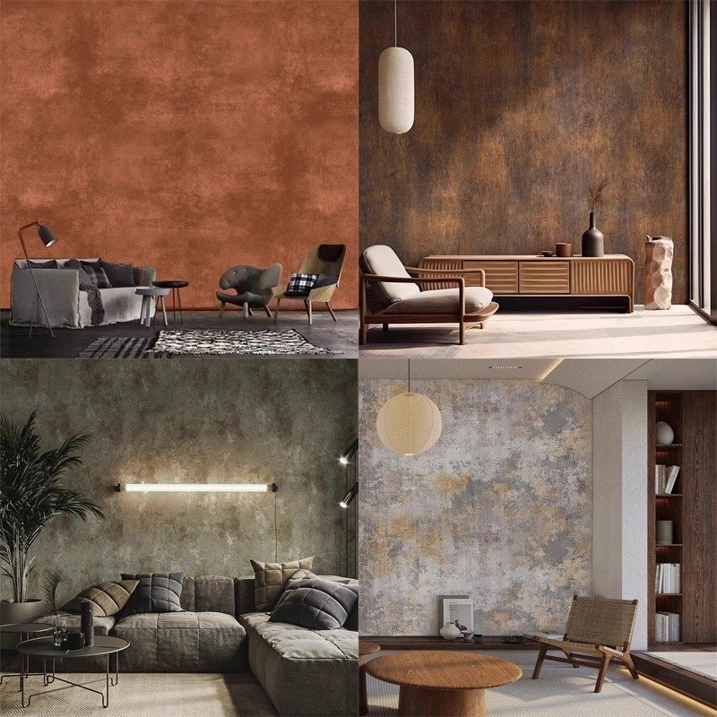 铁锈艺术做旧斑驳壁纸壁画复古工业风定制酒店民宿客厅墙纸壁布,家装主材,定制壁画,淘宝优惠券,粉丝福利购,淘宝优惠卷
