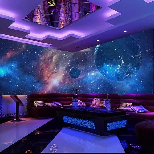 宇宙星空KTV酒包厢壁纸月球壁纸