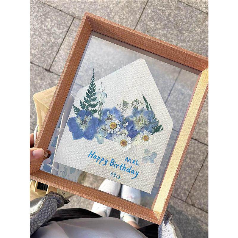 手工干花压花材料包礼盒送女友