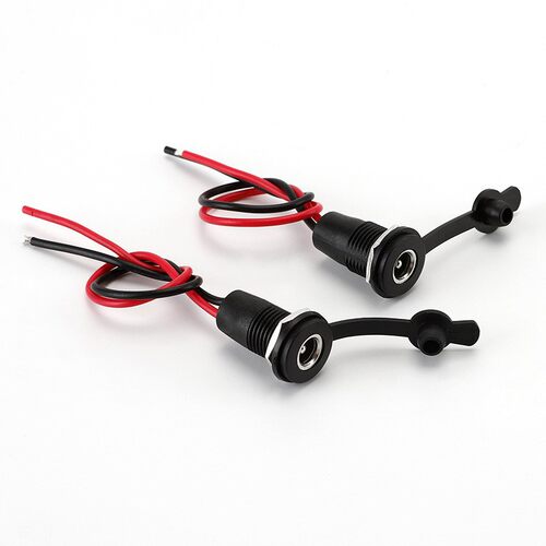 DC电源 焊线DC-022D注塑一体 大电流 防水带线DC母座