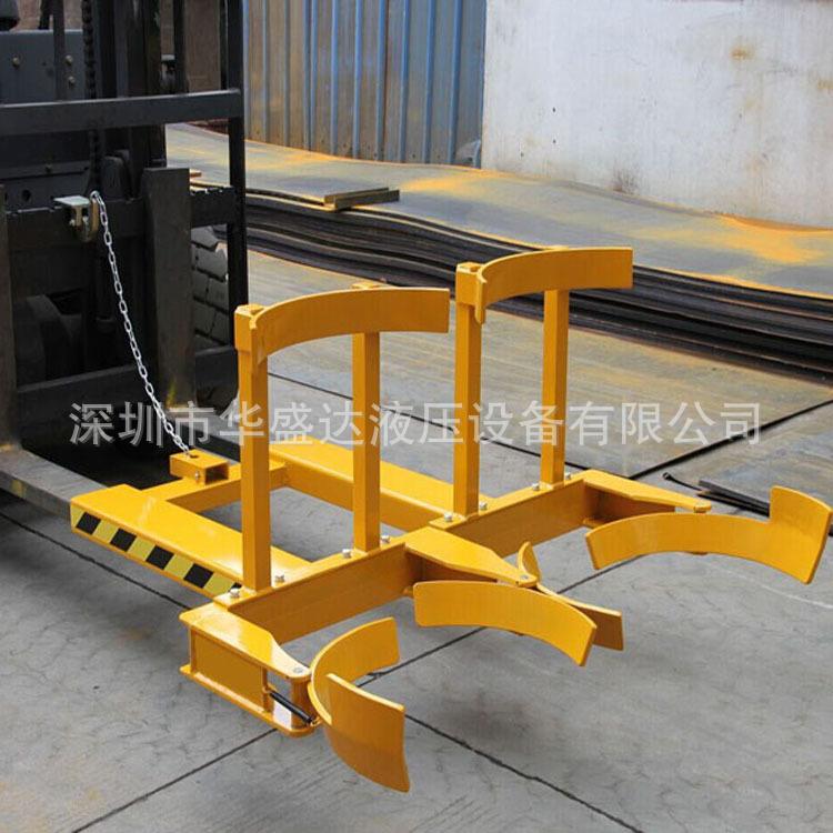 抱箍式油桶搬运夹DG400叉车油桶夹具DG800重型油桶抱桶器