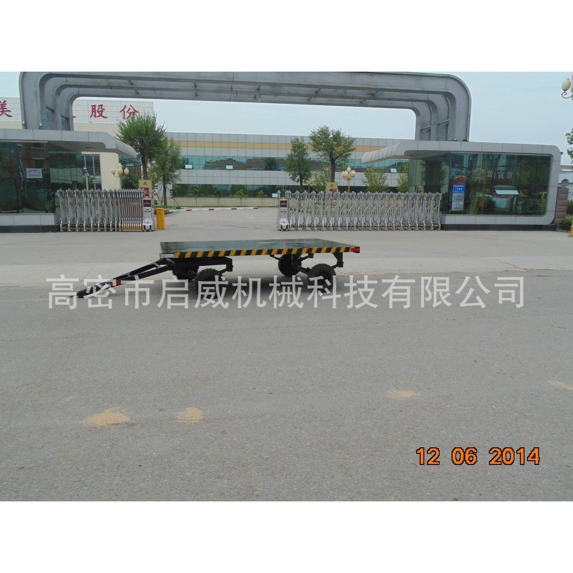 吨平板拖车四轮牵引平板拖车实心胎拖车配件厂家厂家供应