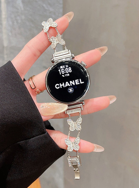 适用华为gt6手表gt5手表表带gt5pro新款蝴蝶镶钻watch5金属智能gt4腕带gt3轻奢女款小众watch4/3pro时尚女士