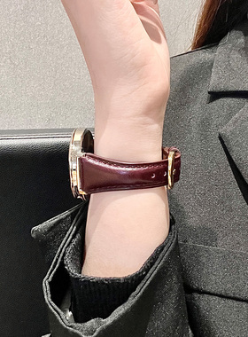 适用华为gt6手表gt5表带gt4新款GT5pro小蛮腰冰面皮watch4pro智能手表watch3pro女款皮质时尚gt3高级感gt2