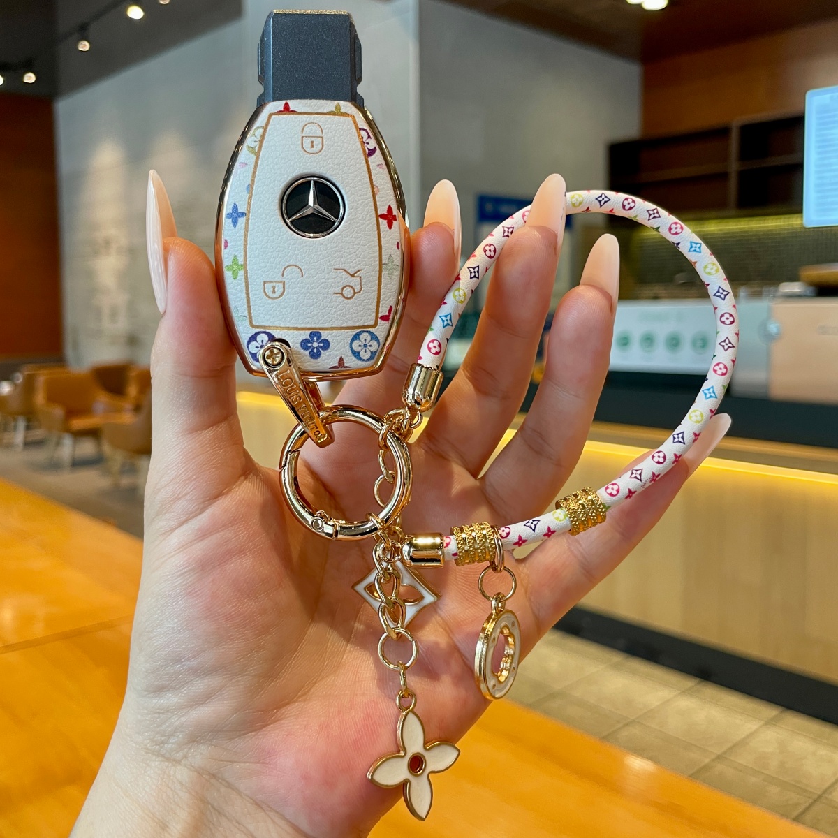 22-24新款奔驰C260L钥匙套专用C级车扣C200L外壳全包保护高档男女