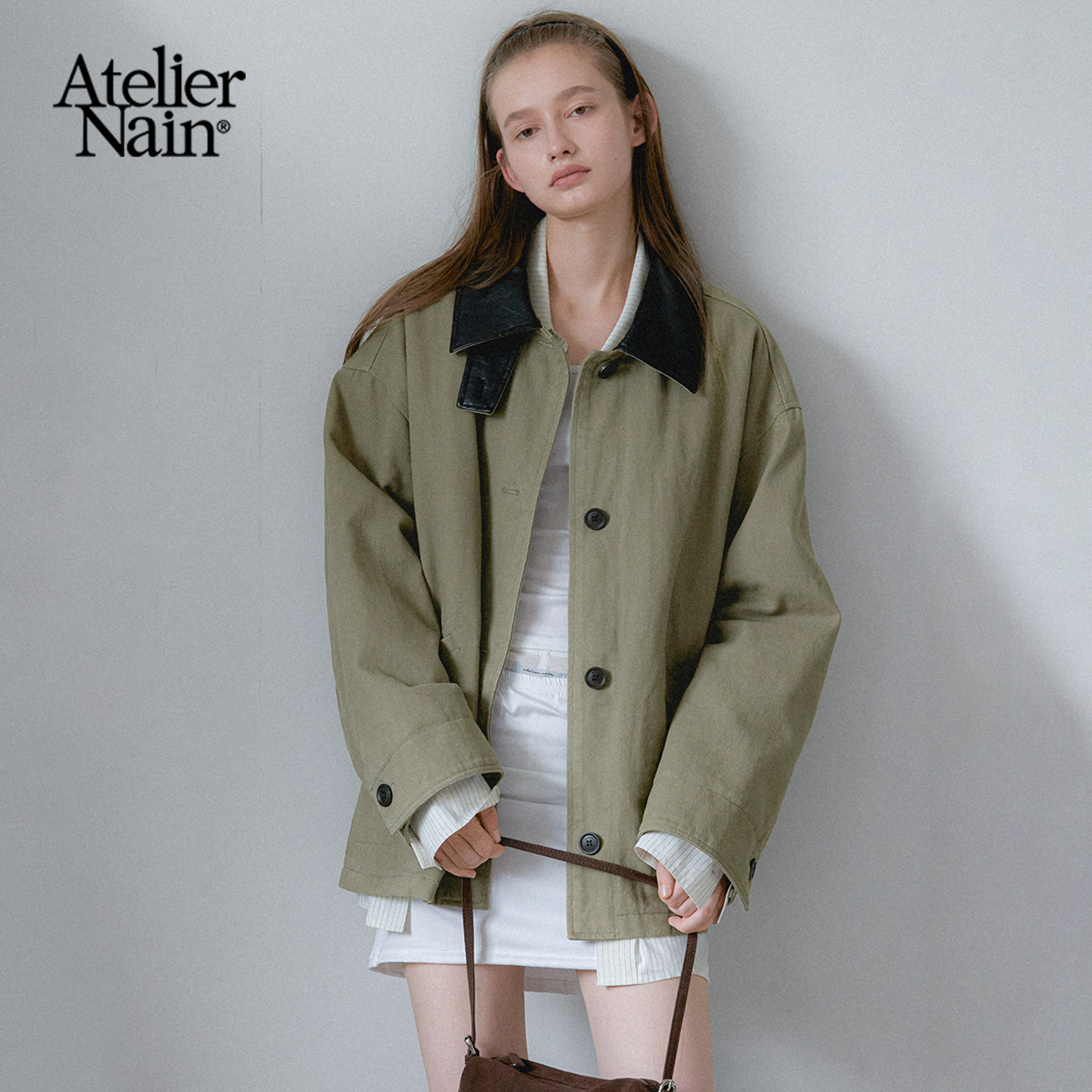 Atelier Nain2026年秋季新款风衣外套复古工装风女宽松百搭夹克