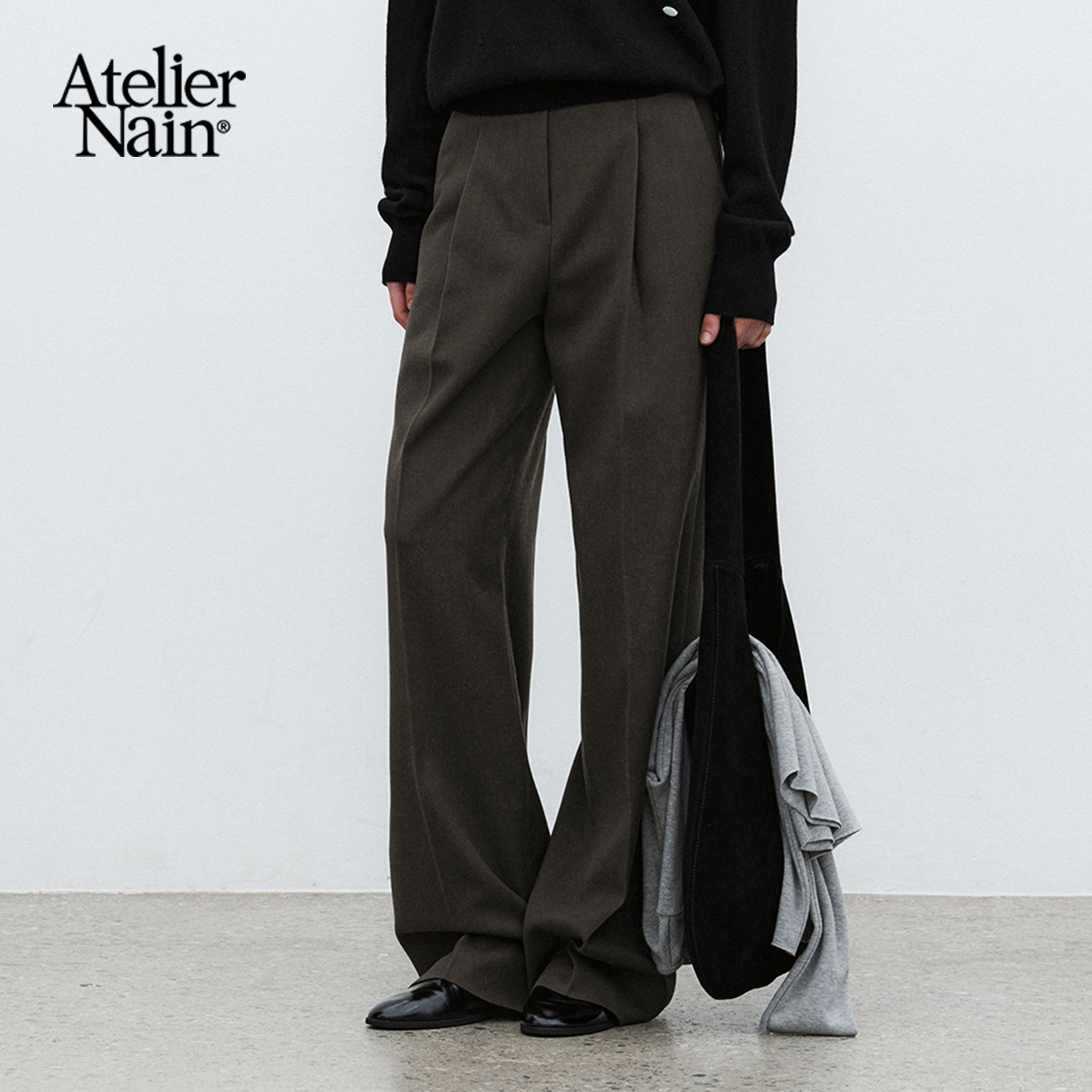Atelier Nain2025年秋冬新款直筒裤韩版通勤西装裤女休闲百搭长裤
