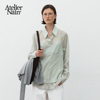 Atelier Nain2025年秋季新款衬衫两件套内搭吊带时尚小众上衣女
