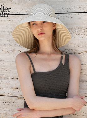 Atelier Nain2025年夏季新款渔夫帽度假风帽子旅行遮阳草帽女