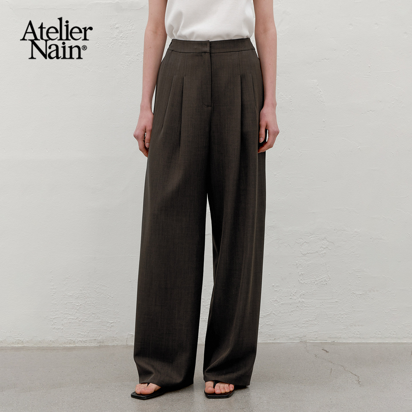 Atelier Nain2025年新款阔腿裤韩版休闲裤时尚简约通勤百搭长款女