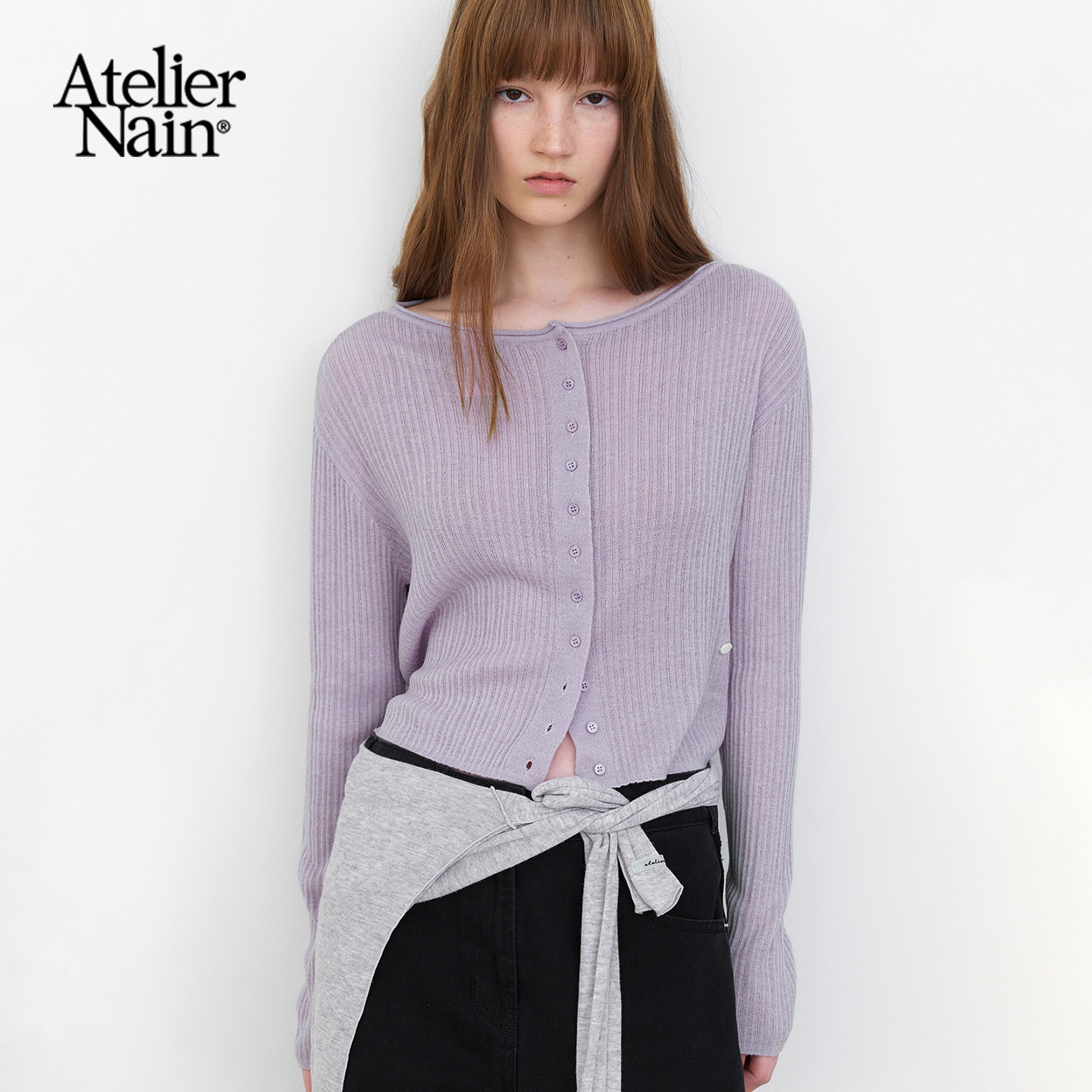 Atelier Nain2026年春季新款薄款开衫女温柔风高级感小众长袖上衣