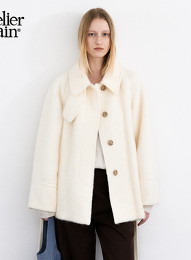 博主同款Atelier Nain2025年冬季新款羊毛毛呢大衣温柔风气质外套