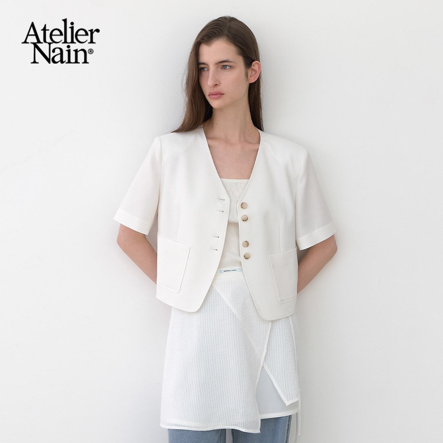 Atelier Nain2025年夏季新款短外套韩版时尚简约小香风小西装女