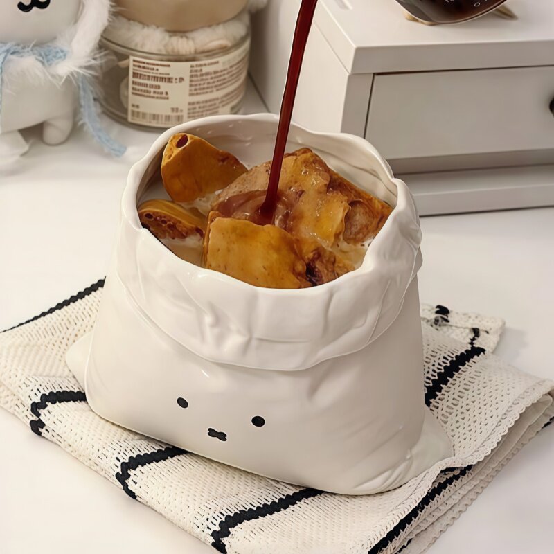 卡通小兔陶瓷布袋马克杯