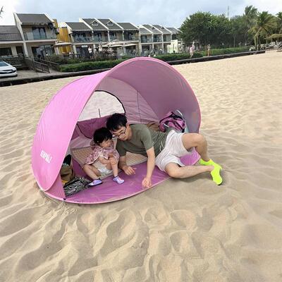 【懒人露营神器】沙滩帐篷户外便携式折叠速开遮阳儿童男孩女孩