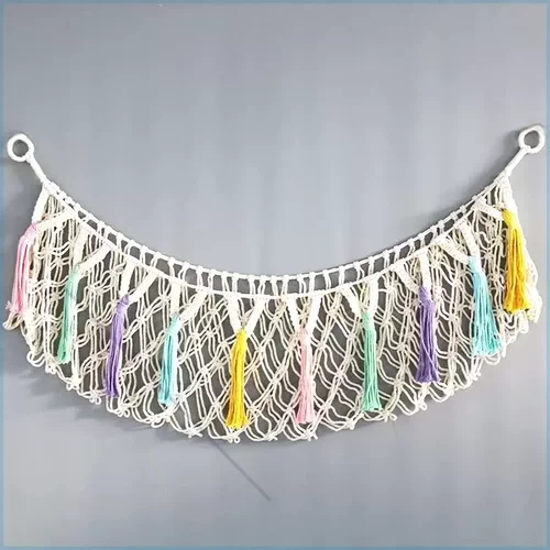 娃娃收纳网兜儿童房毛绒玩具公仔收纳吊床挂网壁饰置物袋墙壁床头