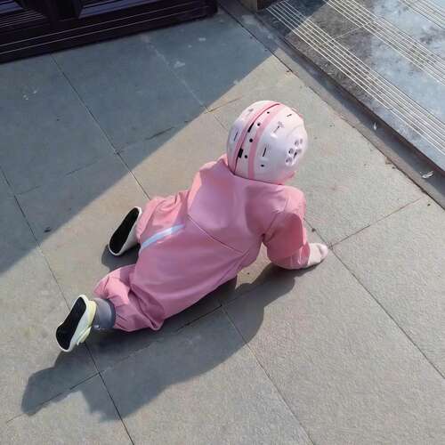 婴儿爬行服户外宝宝四季外出地板连体爬爬服儿童防脏防水外穿罩衣
