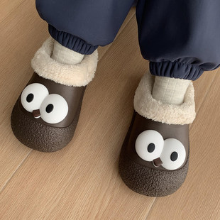 可爱儿童棉拖鞋秋冬季居家室内防滑防水宝宝包头棉拖保暖男童女童
