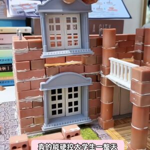泥瓦匠建房子玩具小小泥瓦匠盖房子砌墙儿童手工diy拼装益智玩具