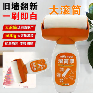 白墙面滚筒漆乳胶刷墙补墙自刷膏去污神器墙壁修复自喷修补涂料色
