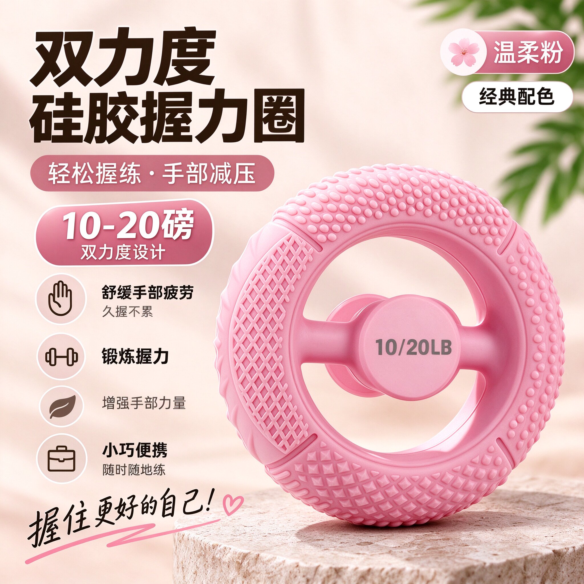 硅胶五指握力圈指尖陀螺塑臂