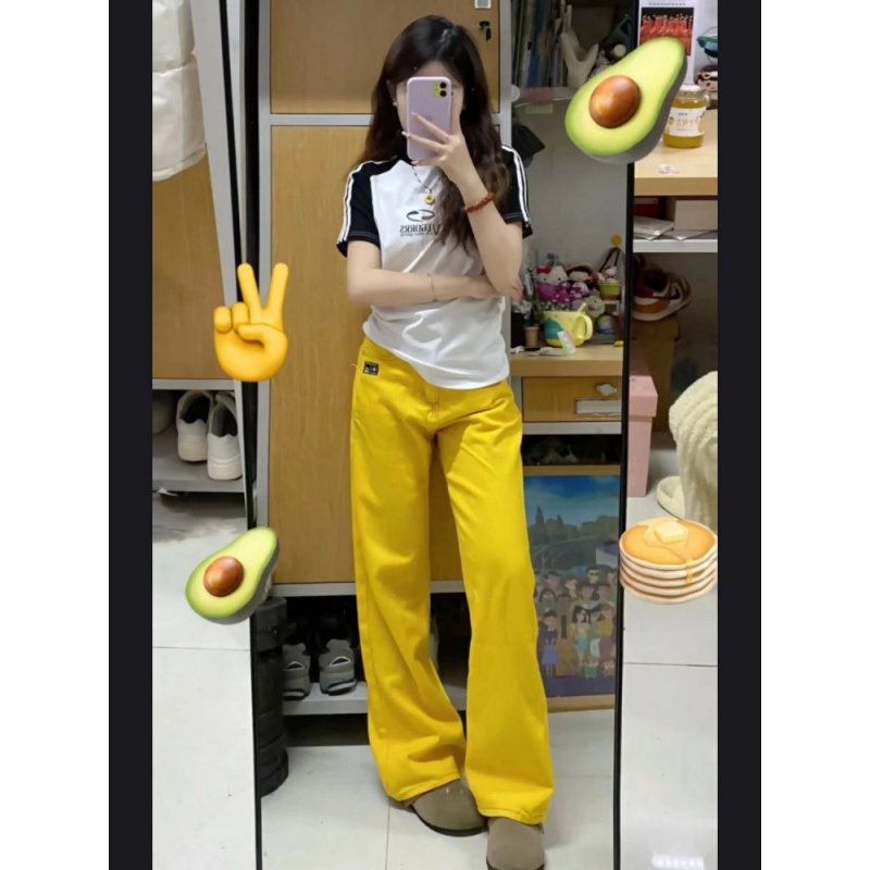 小众设计感刺绣牛仔裤女冬季新款