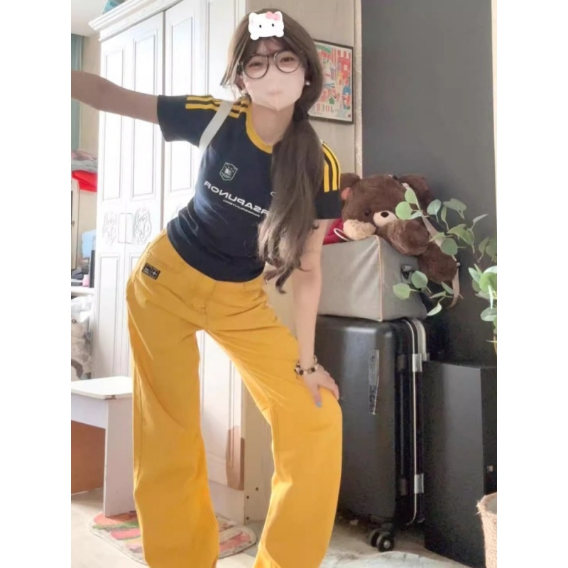 高级感刺绣图案牛仔裤女冬季新款