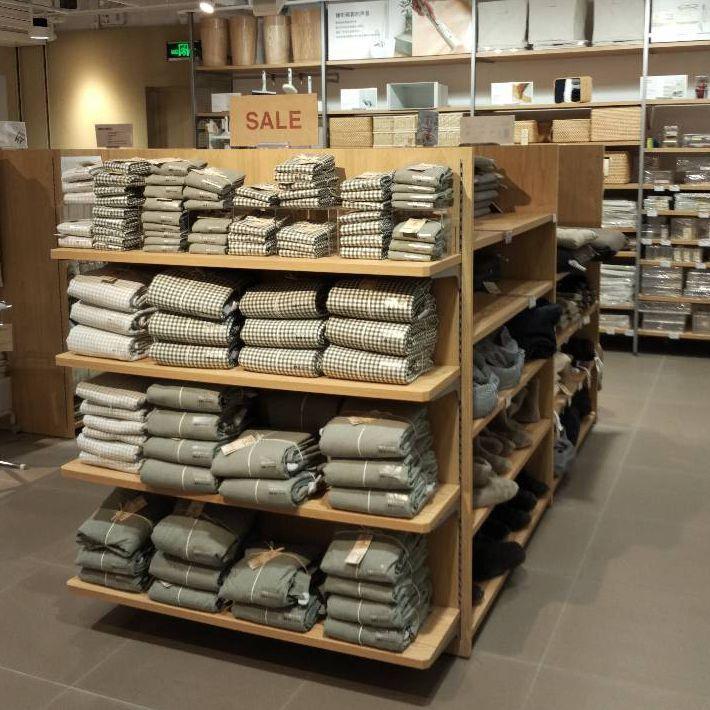 翔升工厂直供货柜无印良品款日式中岛架展示柜服装展架