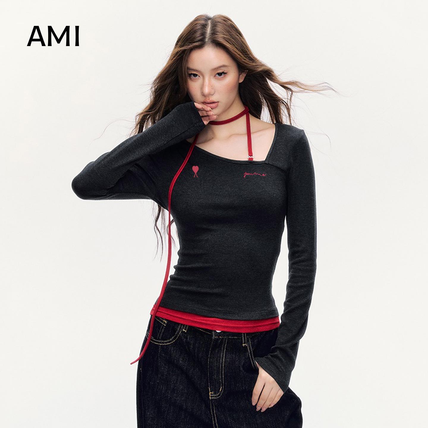 AMI2025美式辣妹假两件上