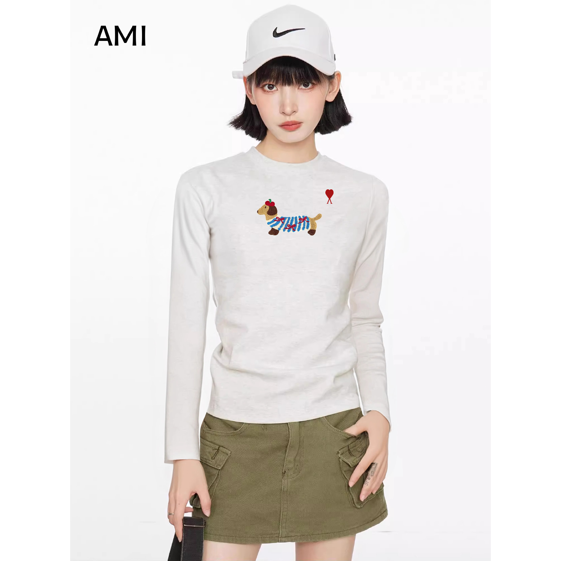 AMI美式灰色腊肠狗正肩圆