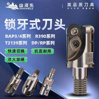 锁牙式铣刀头BAP300R/400R锁牙刀头EMR5 6R390 T2139钨钢抗振刀杆